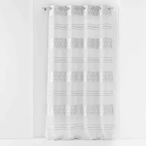 Douceur d'Intérieur, Voilage à Oeillets (140 x 280 cm) Pasadena, Voile Jacquard pas cher
