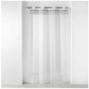 Douceur d'Intérieur Rideau Voilage à Oillets Nikita 140x280cm Blanc pas cher