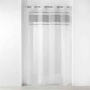 Douceur d'Intérieur Panneau a oeillets 140 x 280 cm voile sable+top jacquard storia Sans pas cher