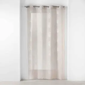 Douceur d'Intérieur Rideau à oeillets Tissé "sonata" 140x240cm Lin - Paris Prix Beige pas cher