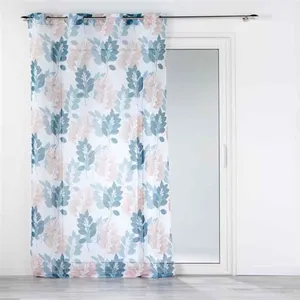 Douceur d'Intérieur Panneau a oeillets 140 x 280 cm voile sable imprime belline Blanc/bleu pas cher