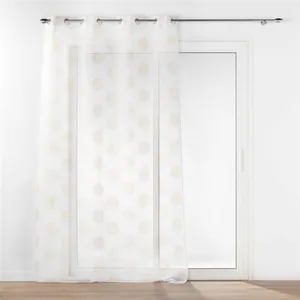 Comparateur de prix : Douceur d'Intérieur Panneau a oeillets 140 x 280 cm voile sable imprime metallise sixtine Or
