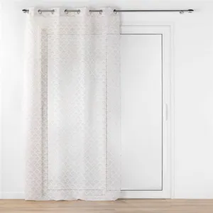 Comparateur de prix : Douceur d'Intérieur Bricoline - Voilage a oeillets 140 x 240 cm metallisé Lorea Naturel