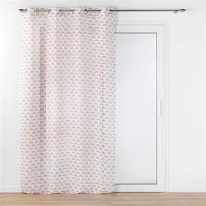 Douceur d'Intérieur Bricoline - Voilage a oeillets 140 x 240 cm imprimé metallisé Lorea Marsala
