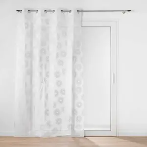 Voilage - DOUCEUR D'INTERIEUR - Lison Argent - Voile sablé - 140 x 240 cm
