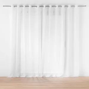 Comparateur de prix : Douceur d'Intérieur voilage spécial baie vitrée 400 x 240 cm voile sable Lissea Blanc