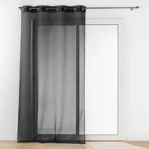 Comparateur de prix : Douceur d'Intérieur Voilage a oeillets 140 x 240 cm voilé sable Amani Noir