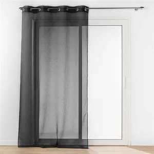Comparateur de prix : douceur d'intérieur, Voilage à Oeillets (140 x 280 cm) Amani Noir, Voile Sablé