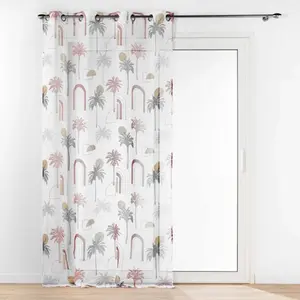 Comparateur de prix : Douceur d'Intérieur Panneau a oeillets 140 x 240 cm voile sable imprime cocotis Sans