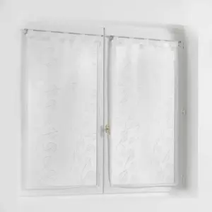 Comparateur de prix : Douceur d'Intérieur Paire droite passants 2 x 60 x 120 cm voile sable brode edenia Blanc