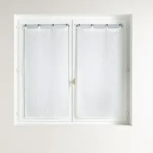 GENERIQUE Paire de Voilages à Oillets Davina 60x160cm Blanc pas cher