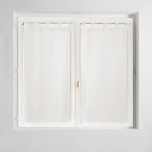GENERIQUE Paire de Voilages à Passants Carlin 60x160cm Naturel pas cher
