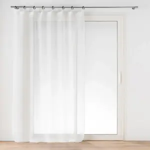 GENERIQUE Rideau Voilage à Oillets Davina 140x240cm Blanc pas cher