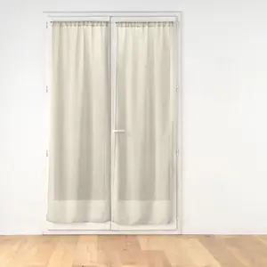 Comparateur de prix : GENERIQUE Paire de Voilages Passe-Tringle Carlin 70x200cm Lin