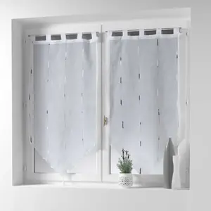 Comparateur de prix : Douceur d'Intérieur Paire de Voilages "Chenilla" 60x90cm Gris
