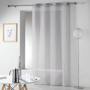 Comparateur de prix : Douceur d'Intérieur CDaffaires Panneau a oeillets 140 x 280 cm etamine crash telma Gris