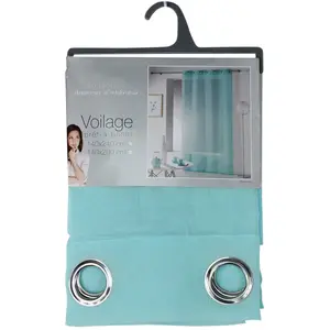 Douceur d'Intérieur CDaffaires Panneau a oeillets 140 x 280 cm etamine crash telma Bleu pas cher