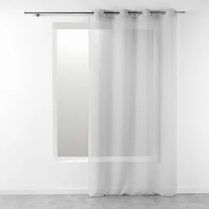 Douceur d'Intérieur Ac-deco - Panneau a oeillets 140 x 240 cm etamine crash telma Gris pas cher