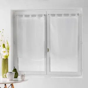 Paris Prix Paire droite passants 2 x 60 x 90 cm voile fils coupes dandy Blanc