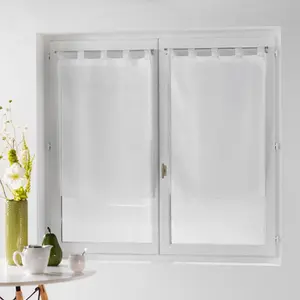 Comparateur de prix : Douceur d'Intérieur Paire droite passants 2 x 60 x 160 cm voile fils coupes dandy Blanc