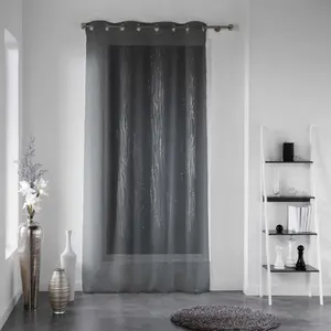 Douceur d'Intérieur Rideau Voilage "Filiane" 140x240cm Anthracite