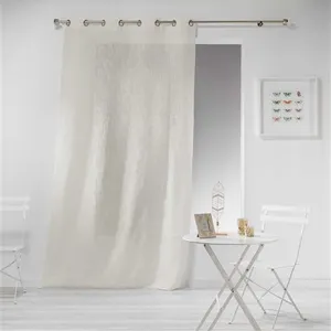 Comparateur de prix : DOUCEUR D'INTERIEUR Panneau a oeillets 140 x 240 cm effet lin tisse haltona Naturel