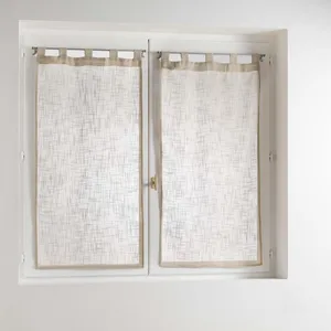 Comparateur de prix : Douceur d'Intérieur Paire droite passants 2 x 60 x 120 cm effet lin tisse haltona Noisette