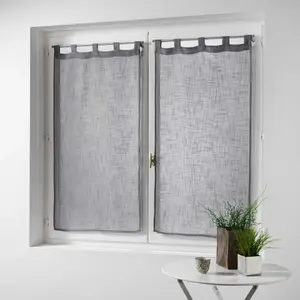 Comparateur de prix : Douceur d'Intérieur Paire voilages 2 x haltona - gris / 2 x 60 x 160