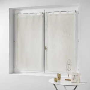 Comparateur de prix : Douceur d'Intérieur Paire droite passants 2 x 60 x 160 cm effet lin tisse haltona Naturel