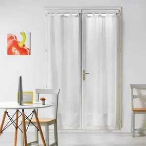 Comparateur de prix : Douceur d'Intérieur Paire droite passants 2 x 70 x 200 cm voile sable salina Blanc