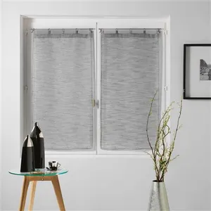 DOUCEUR D'INTÉRIEUR Paire droite anneaux 2 x 60 x 90 cm voile tisse milza Anthracite pas cher