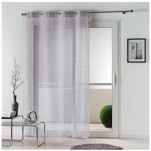 Douceur d'Intérieur Panneau a oeillets 140 x 240 cm voile sable applique damina Gris pas cher