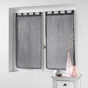 Comparateur de prix : Paire de Voilages "Filiane" 60x160cm Anthracite