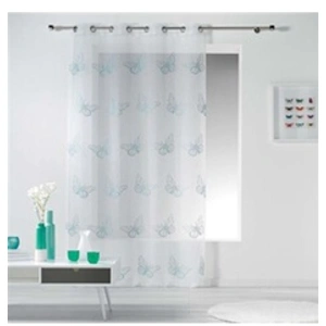 Paris Prix Rideau Voilage "Papillona" 140x240cm Bleu pas cher