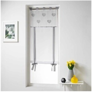 Paris Prix Store droit a passants 60 x 150 cm voile brode cory Gris pas cher