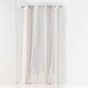 Douceur d'Intérieur Panneau a oeillets 140 x 240 cm voile sable jacquard estella Sans pas cher