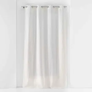 Douceur d'Intérieur Panneau a oeillets 140 x 240 cm effet lin tisse fils coupes cyrielle Sans pas cher