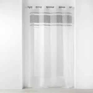 Douceur d'Intérieur Voilage Storia PARIS PRIX - Blanc - 140x240cm - Motif Imprimé Jacquard pas cher