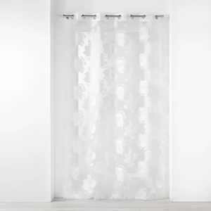 Douceur d'Intérieur Voilage a oeillets 140 x 240 cm voile dévoré métallisé Florinella pas cher