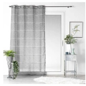 Panneau a oeillets 140 x 240 cm effet lin tisse aloria Sans pas cher