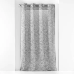 Comparateur de prix : Douceur d'Intérieur Voilage a oeillets 140 x 240 cm effet lin tissé fils coupés Zebra Anthracite