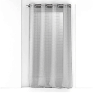 Panneau A Oeillets 140 X 240 Cm Voile Sable Fantaisie Eulalie Gris pas cher