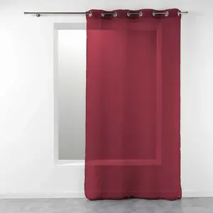 DOUCEUR D'INTÉRIEUR Panneau a oeillets 140 x 240 cm etamine crash telma Bordeaux pas cher