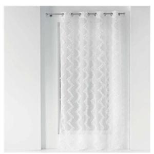 Comparateur de prix : Douceur d'intérieur Panneau a oeillets 140 x 240 cm voile sable fils coupes dany Blanc