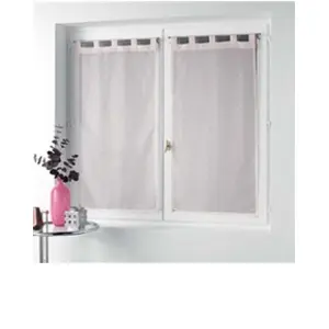 Douceur d'Intérieur Paire droite passants 2 x 60 x 160 cm voile imprime metallise orion Rose