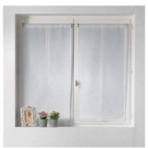 Paris Prix Paire de Voilages "Dentellina" 60x90cm Blanc