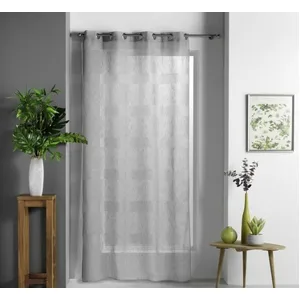 Comparateur de prix : Douceur d'Intérieur panneau a oeillets 140 x 280 cm voile sable ajoure ajourela gris