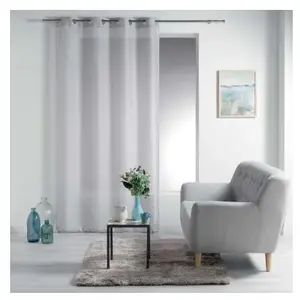 douceur d'interieur Esther Panneau A Oeillets, Gris, 140 x 240 CM pas cher