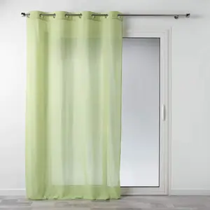 Comparateur de prix : Douceur d'Intérieur Homemaison - Voilage a oeillets 140 x 240 cm polycoton uni mitsy Vert