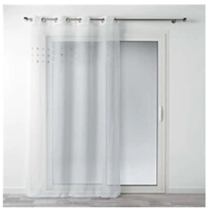 Paris Prix Rideau Voilage à oeillets "Krom" 140x240cm Blanc pas cher